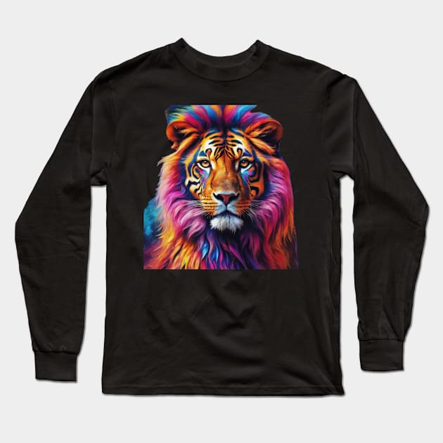 Lion watercolor design Long Sleeve T-Shirt by nonagobich